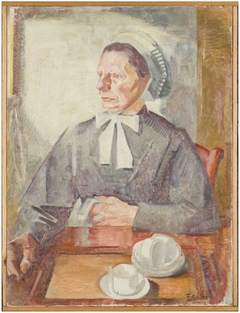 Portret van de moeder van de schilder by Tjerk Bottema