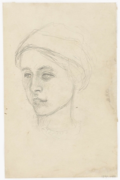 Portret van een vrouw by Jozef Israëls