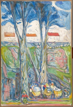 Prams under High Trees by Edvard Munch