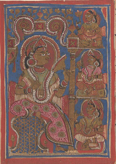 Queen Trisala's Joy (at the Confirmation of Her Conception): Folio from a Kalpasutra Manuscript by Anonymous