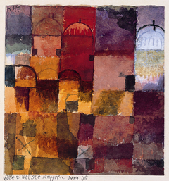 Red and white domes (Rote und weisse Kuppeln) by Paul Klee