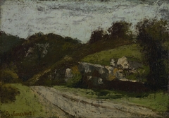 Road in sunshine by Gustave Courbet