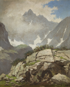 Rock Refuge of Reverend Stolarczyk in the Tatra Mountains by Walery Eljasz Radzikowski