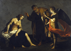 Saint Agatha Attended by Saint Peter and an Angel in Prison by Alessandro Turchi
