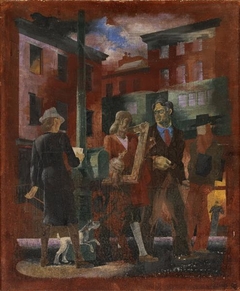 Scenes of New York--Greenwich Village (mural study, Madison Square Postal Station, New York City) by Kindred McLeary