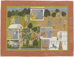Scènes uit de prille jeugd van Krishna by Unknown Artist