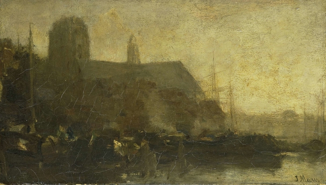 Schepen In De Haven Van Dordrecht Jacob Maris Artwork On Useum