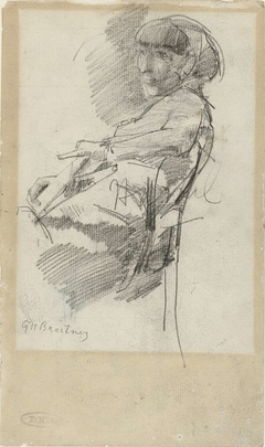 Schets van een zittende vrouw by George Hendrik Breitner