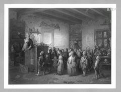 Schulstunde (Hieronymus Jobs als Schulmeister) by Johann Peter Hasenclever