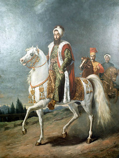 Selim III, 1789-1807, on horseback by Hippolyte Berteaux