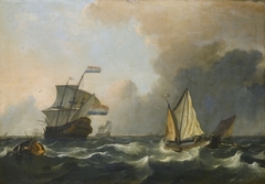 Shipping in Rough Waters off the Dutch Coast by Ludolf Bakhuizen