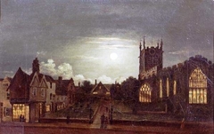 St Peter's Church by moonlight by Henry Lark Pratt