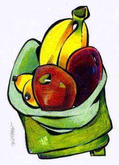 Still life with fruit 01 by Robin Ator