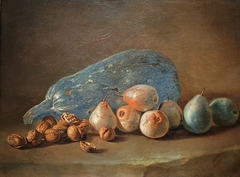 Still Life with Pumpkin, Pears and Walnuts by Giacomo Ceruti