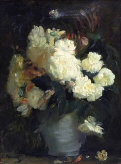 Still Life with White Peonies and Other Flowers by Edouard Manet