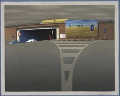 Study for Placard and Underpass by Jeffrey Smart