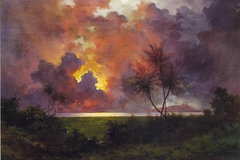 Sunrise over Diamond Head by Jules Tavernier