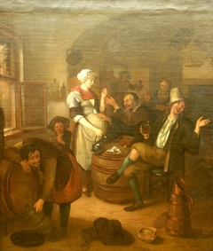 Tavern Interior with a Maidservant and Drinkers