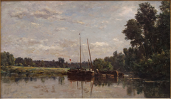 The Barges by Charles-François Daubigny