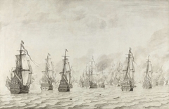 The Battle of Dunkirk by Willem van de Velde I