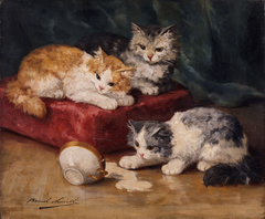 The cats by Alfred-Arthur Brunel de Neuville