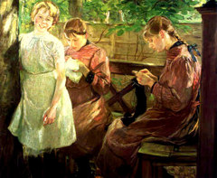 The Daughters of the Artist by Fritz von Uhde