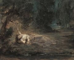 The death of Ophelia by Eugène Delacroix