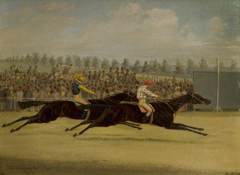 The Doncaster Cup, 1858, with 'Voltigeur' and 'The Flying Dutchman' by Henry Thomas Alken