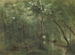 The Eel Gatherers by Jean-Baptiste-Camille Corot
