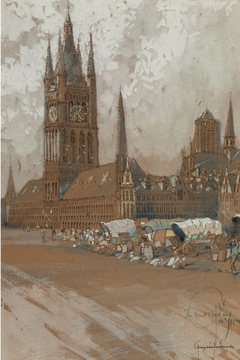 The Great Cloth Hall at Ypres by George Wharton Edwards