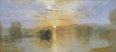 The Lake, Petworth, Sunset; Sample Study by J. M. W. Turner