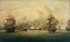 The Naval Battle of Dogger Bank, August 5, 1781. by Thomas Luny