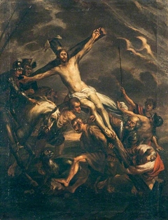 The Raising of the Cross by Flemish School