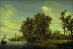 The Road along the River by Salomon van Ruysdael