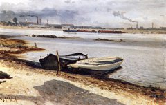 The Seine at Asnieres by Alexey Bogolyubov