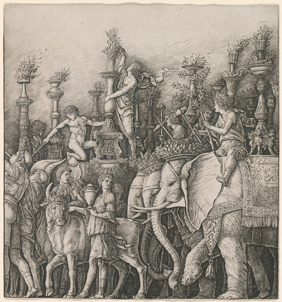 The Triumph Of Caesar The Elephants Andrea Mantegna Artwork On Useum