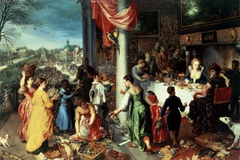 The Winter Feast, Gathering at the Bavarian State Palace by Hendrick van Balen the Elder