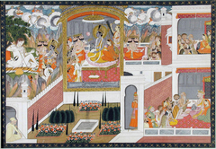 The worship of Shiva, Vishnu and Brahma by Anonymous