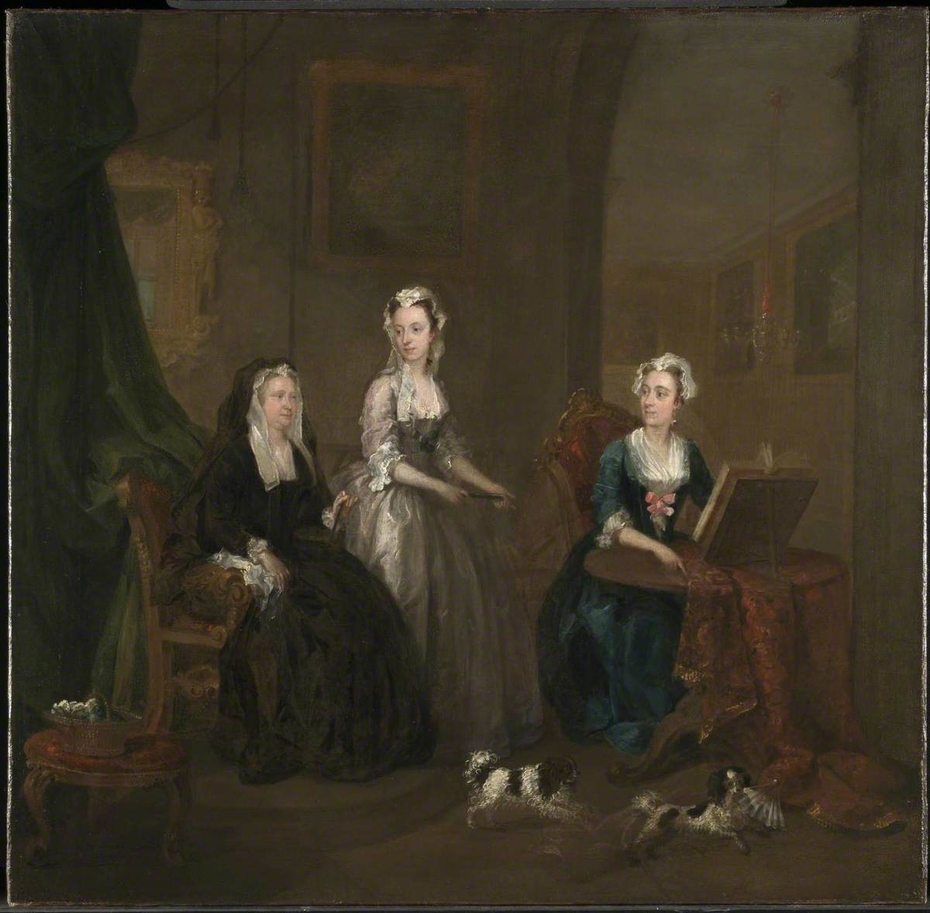 Three Ladies in a Grand Interior (‘The Broken Fan’), possibly Catherine Darnley, Duchess of Buckingham with Two Ladies