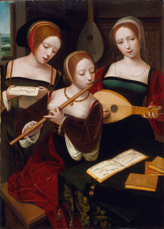 Three Musicians by Master of the Female Half-Lengths