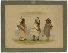 Three Shoshonee Warriors by George Catlin
