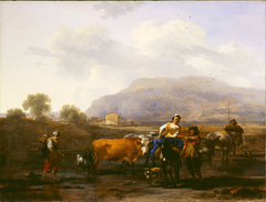 Travelling Peasants by Nicolaes Pieterszoon Berchem
