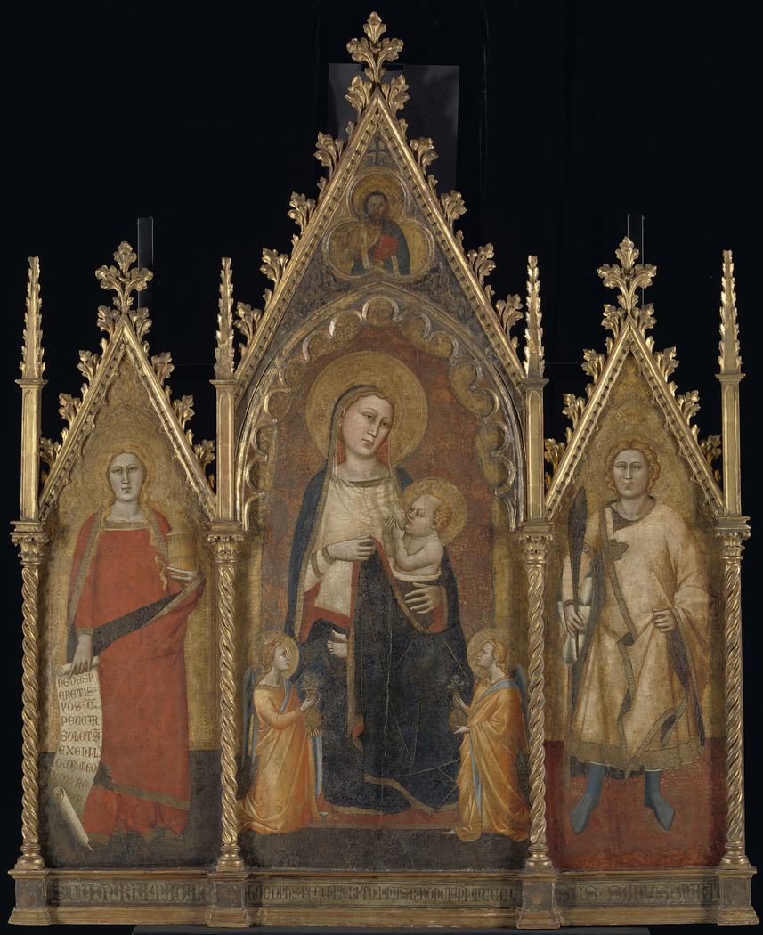 Triptych with the Virgin and Child, and Saints Mary Magdalene and Ansanus