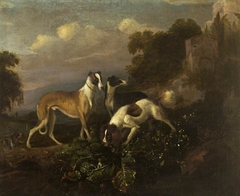 Two Greyhounds and a Spaniel by Anonymous