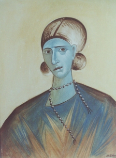 portrait of a byzantine lady by Aggeliki Papadomanolaki