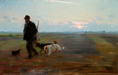 Michael Ancher vender hjem fra jagten