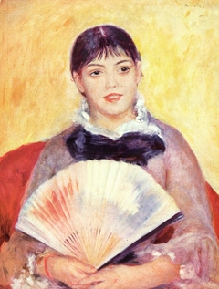 Girl with a Fan by Auguste Renoir