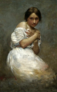Portrait of a girl by Wacław Szymanowski