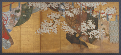 Wind-screen and cherry tree by Anonymous