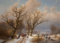 Winter Landscape with Horse by Johann Bernhard Klombeck